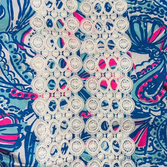 Lilly Pulitzer "My Fans" sleeveless shift mini dress for Target collection sz 4 - Picture 6 of 12